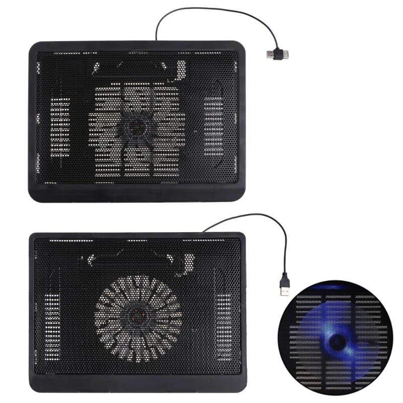 Z 12''-14'' Portable Laptop Cooler Cooling Pad Slim Portable USB Powered 1 Quiet Fan