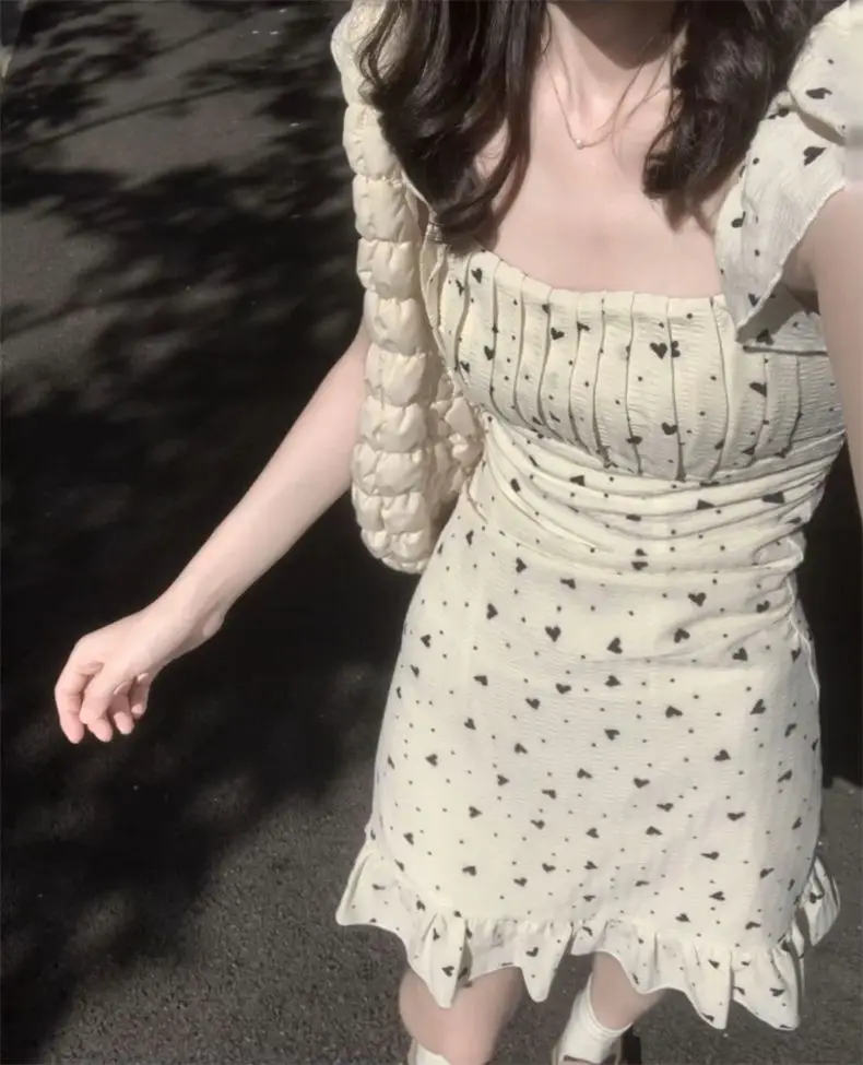 Sukienki Bez Rękawów Damskie Sukienka Letnia w Stylu Milkmaid Szyfonowa Marszczona Z Marszczeniami Z Efektem Marszczenia Z Marszczeniami i Falbankami Z Wstążkami Kokardą Prosta