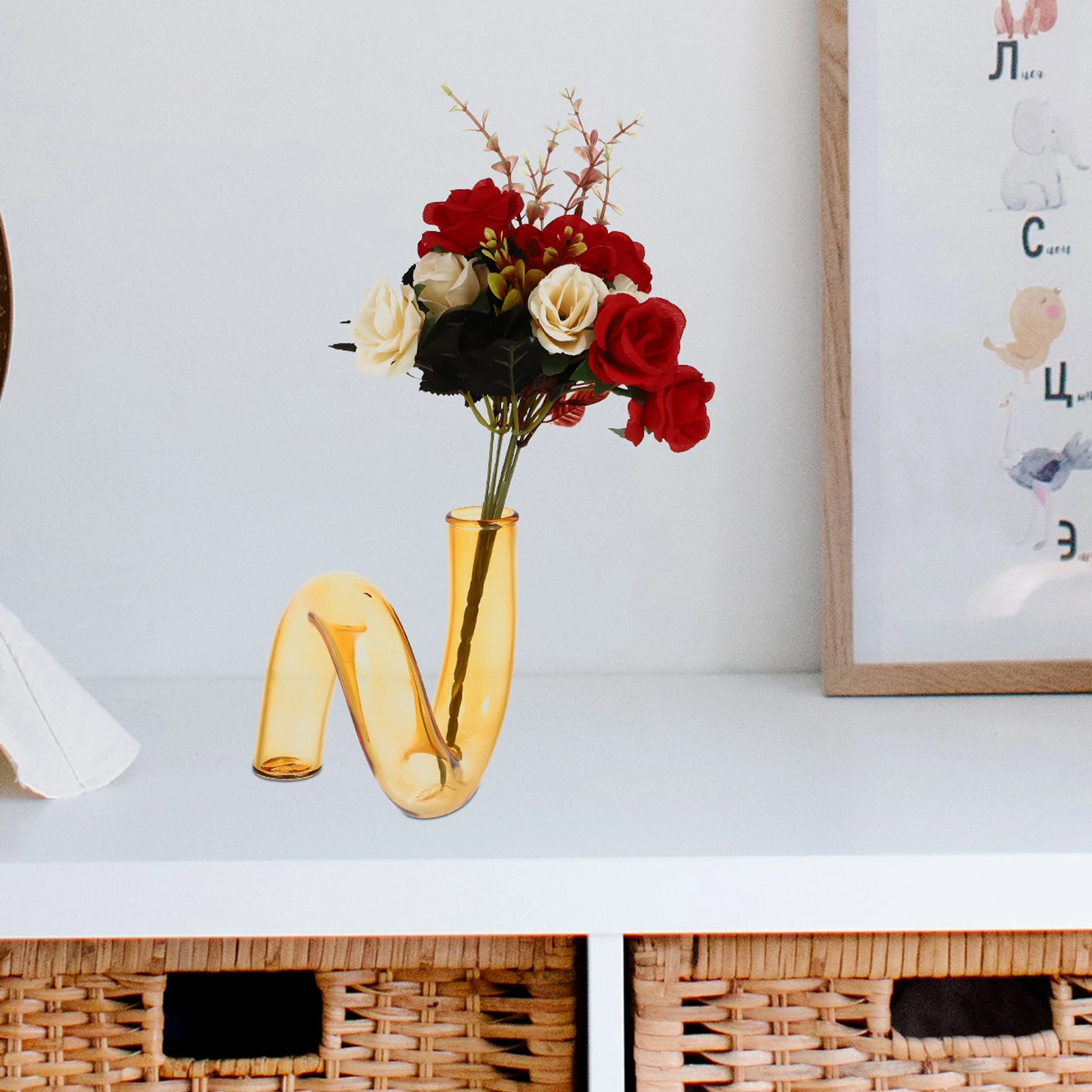 

1Pcs Nordic Light Luxury Vase Special Shaped Flowerpot Creative Hydroponic Container Home Decor Stable Display Hydroponic Vase