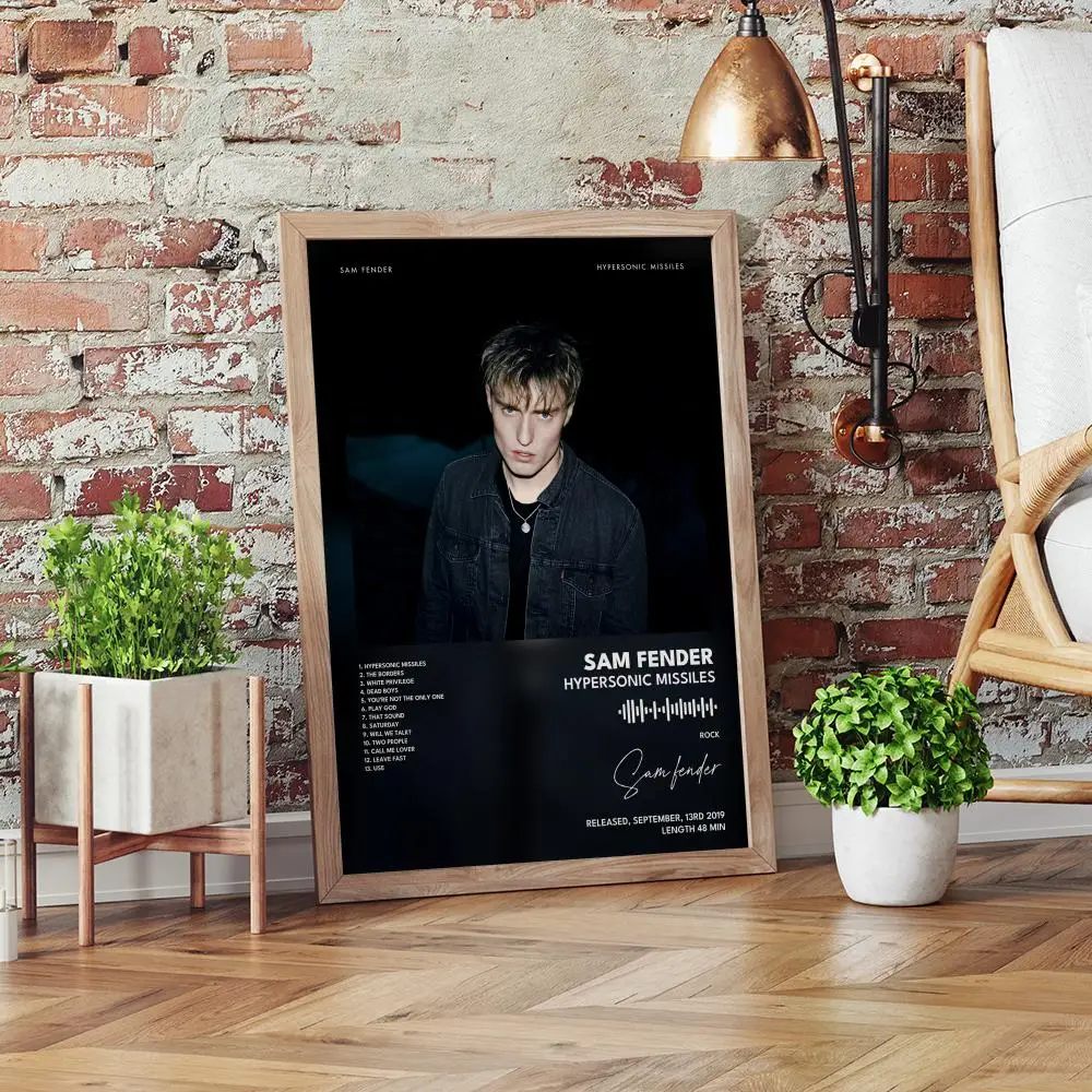 Sam Fender Poster Self-adhesive Art Waterproof Paper Sticker Coffee House Bar Room