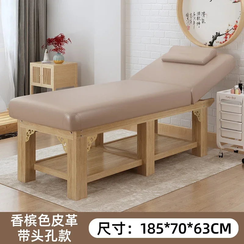 DD Solid Wood Beauty Bed Beauty Salon Special Massage Bed Massage Bed Eyelash Spa With Chest Hole