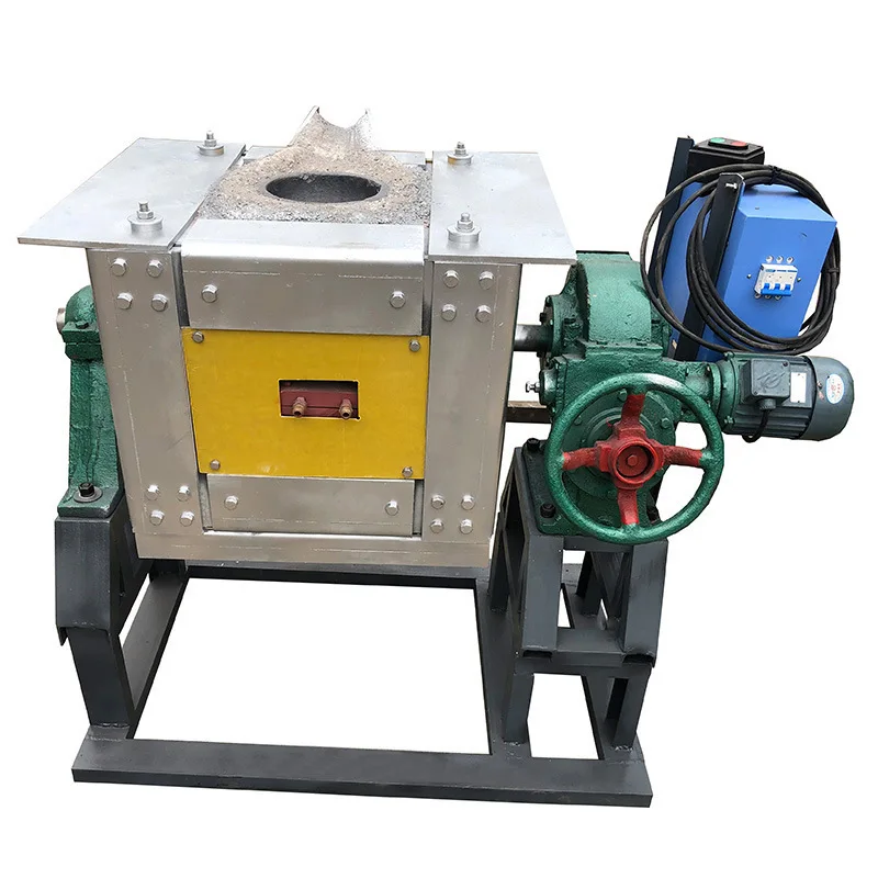 One Ton Medium Frequency Aluminum Shell Metal Smelting Small Induction Coil Casting Electric Furnace Price