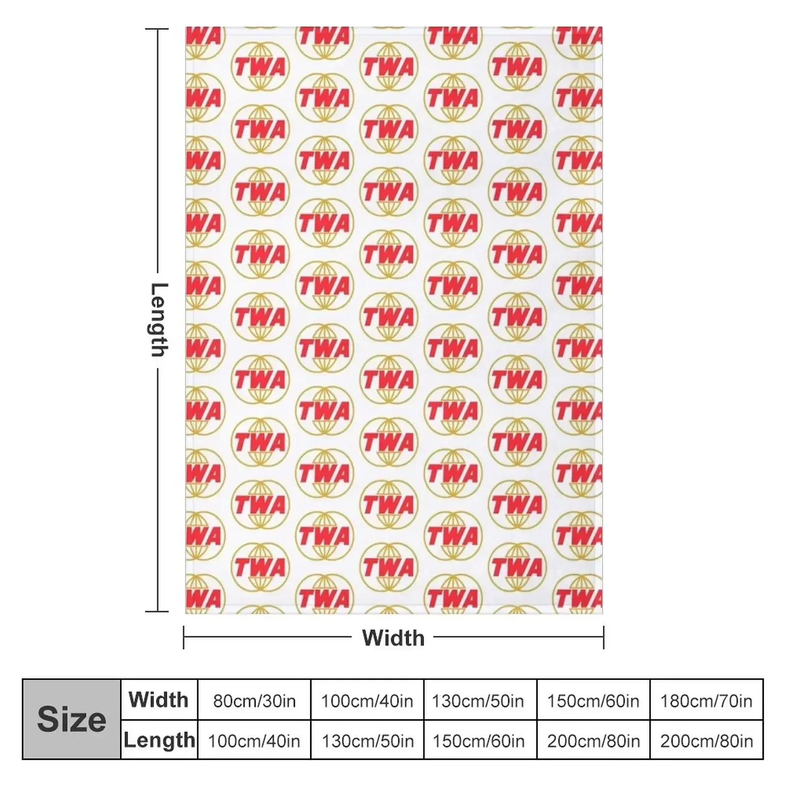 TWA Airlines - Vintage Logo Throw Blanket Flannel Fabric Blankets For Bed Blankets