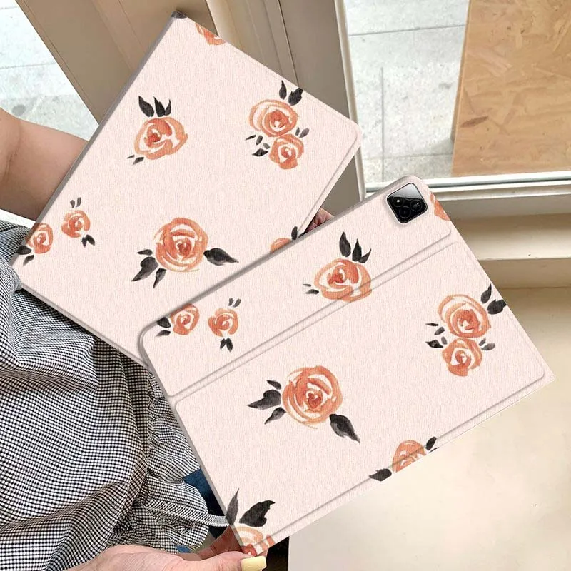 

Blue Pink Floral Pattern Tablet Case For Xiaomi Redmi Mini Pad SE K 2 4 5 6 7 8 2023 2025 11 8.8 11.2 10.1 Pro Gift