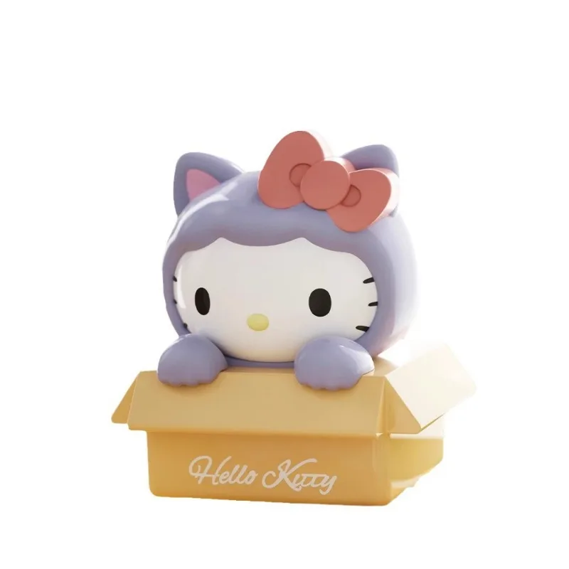 Figurine d'action de chat élégante, Statue de dessin animé Kawaii, ornement de bureau, cadeau
