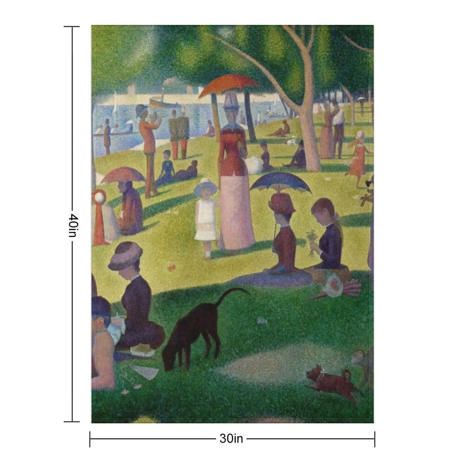 A Sunday Afternoon on the Island of La Grande Jatte by Georges Pierre Seurat Throw Blanket manga Sofas sofa bed Blankets