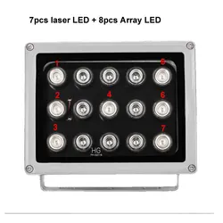 Long range IR Illuminators 7pcs laser+8pcs Array Leds outdoor IR fill light IR Infrared Light LED CCTV Camera Nightvision