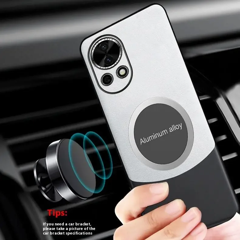 For Huawei Nova 13 i 13i pro Case Car Magnetic Suction Classic Leather Shell For Huawei Nova 13 Pro 13i Shockproof Back Cover