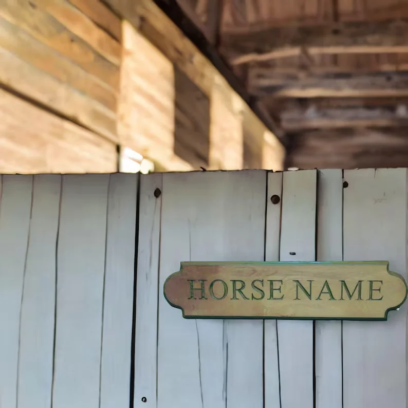 1Pc Custom Rural style Horse Stall Wooden Name Plaque,Home Equestrian Tack Room Barn Wall Door Decor,Birthday Wedding Gift