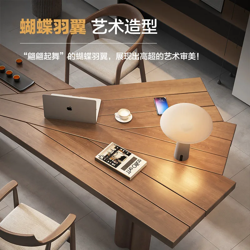 Solid wood desk Modern minimalist designer Living room Study desk Office workbench Home computer desk