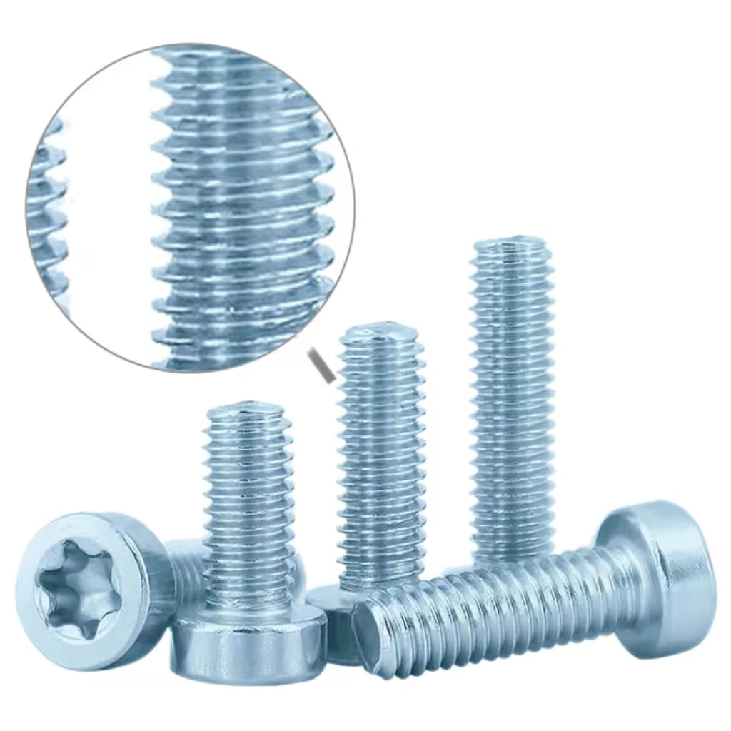 M5 Alvanized 8.8 Grade Plum Flute ISO14580 Thin Head Cylindrical Head Screw Low Head Anti-theft Screws