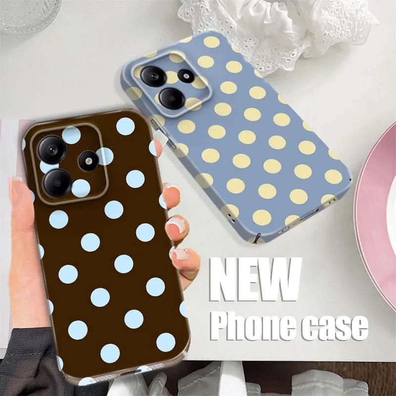 Brown White Polka D…