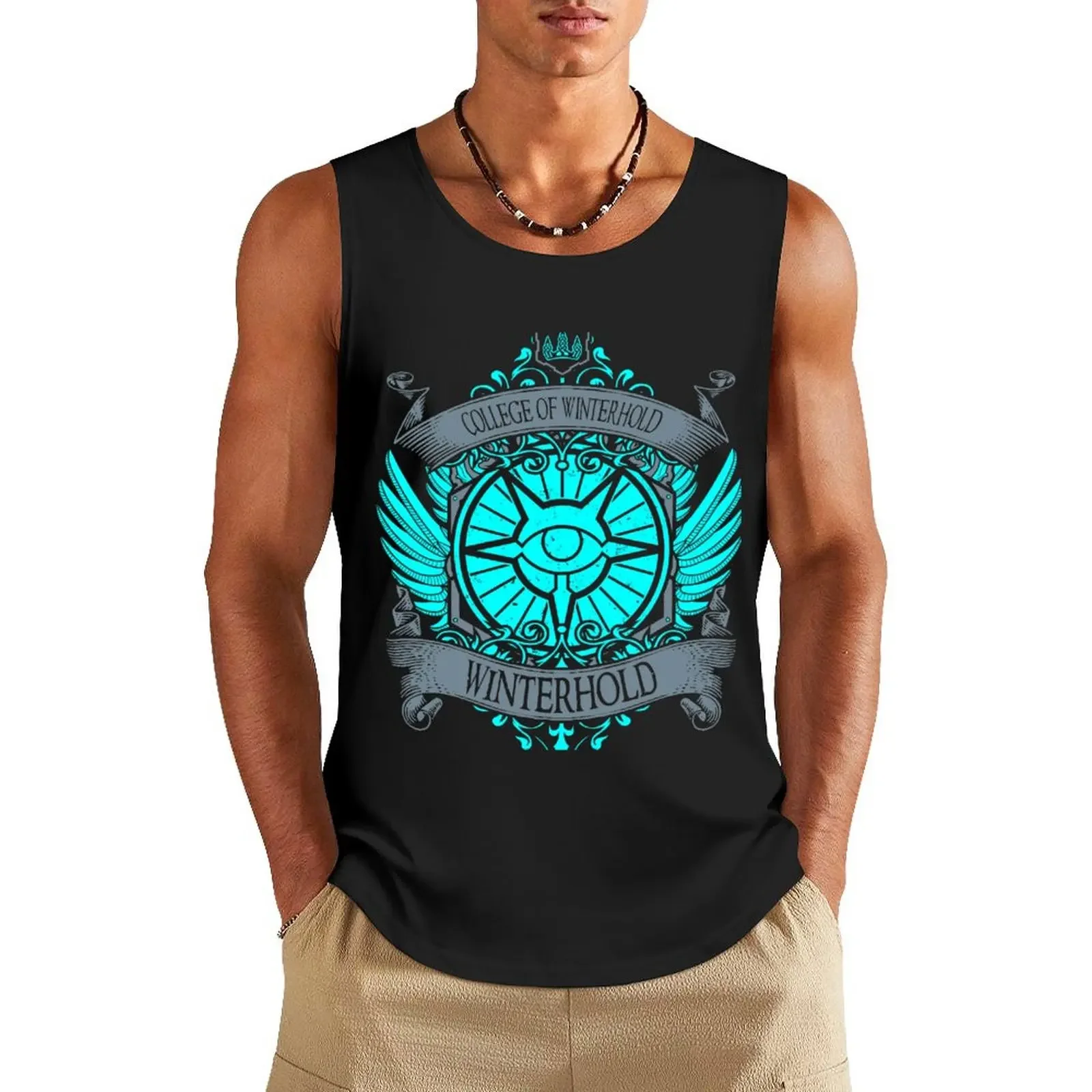 

College of Winterhold - Winterhold Tank Top singlets for men Men's t-shirt muscle t-shirt