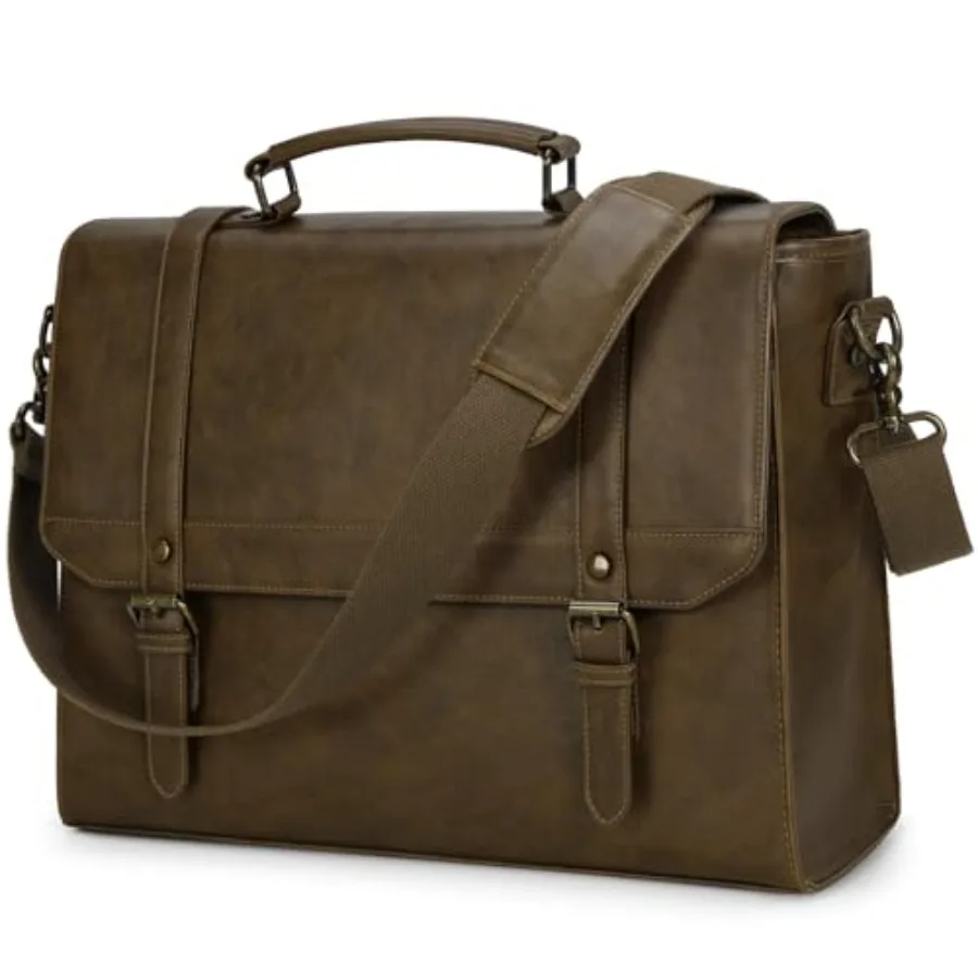

Messenger Bag for Men Vintage Leather Waterproof Laptop Briefcase for Men Large Computer Laptop Bag Leather Satchel Bag Retro S