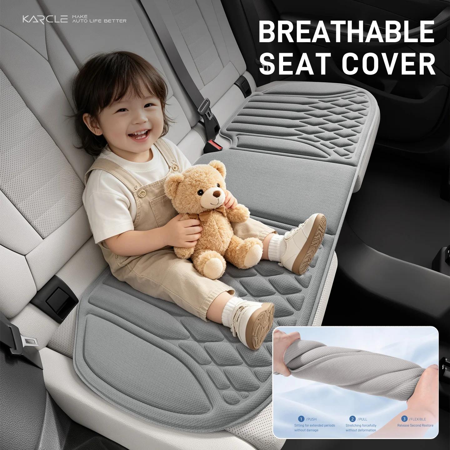 Breathable Latex cotton Car Seat Cover Set High-elastic Auto Seat Cushion Antibacterial Seat Pads Universal Chair Mat
