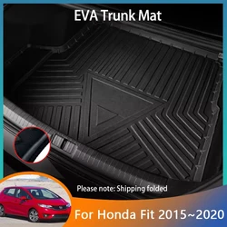 Car Rear Trunk Mat for Honda FIT Jazz 2014~2020 2015 2016 GK5 3 GP5 MK 3 Accessories Floor Tray Liner Cargo Boot Carpet Auto Mud