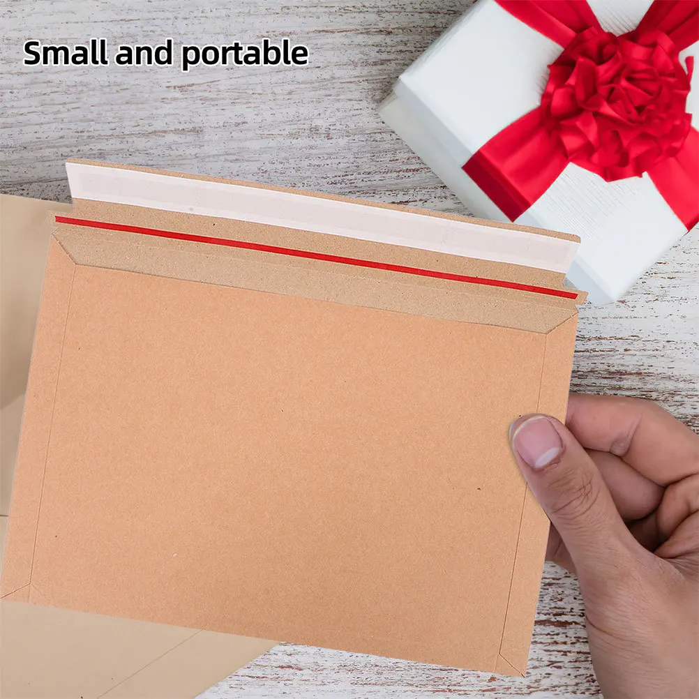 25 uds. Sobres de correo para documentos fotográficos, sobres de cartón con tira automática, sobres de envío protectores planos y rígidos para oficina
