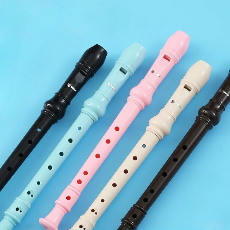 SWAN 8-hole & 6-hole Treble Recorder A Classroom Instrument for Beginners with Cleaning Rod A Favorite Gift（German Fingering）