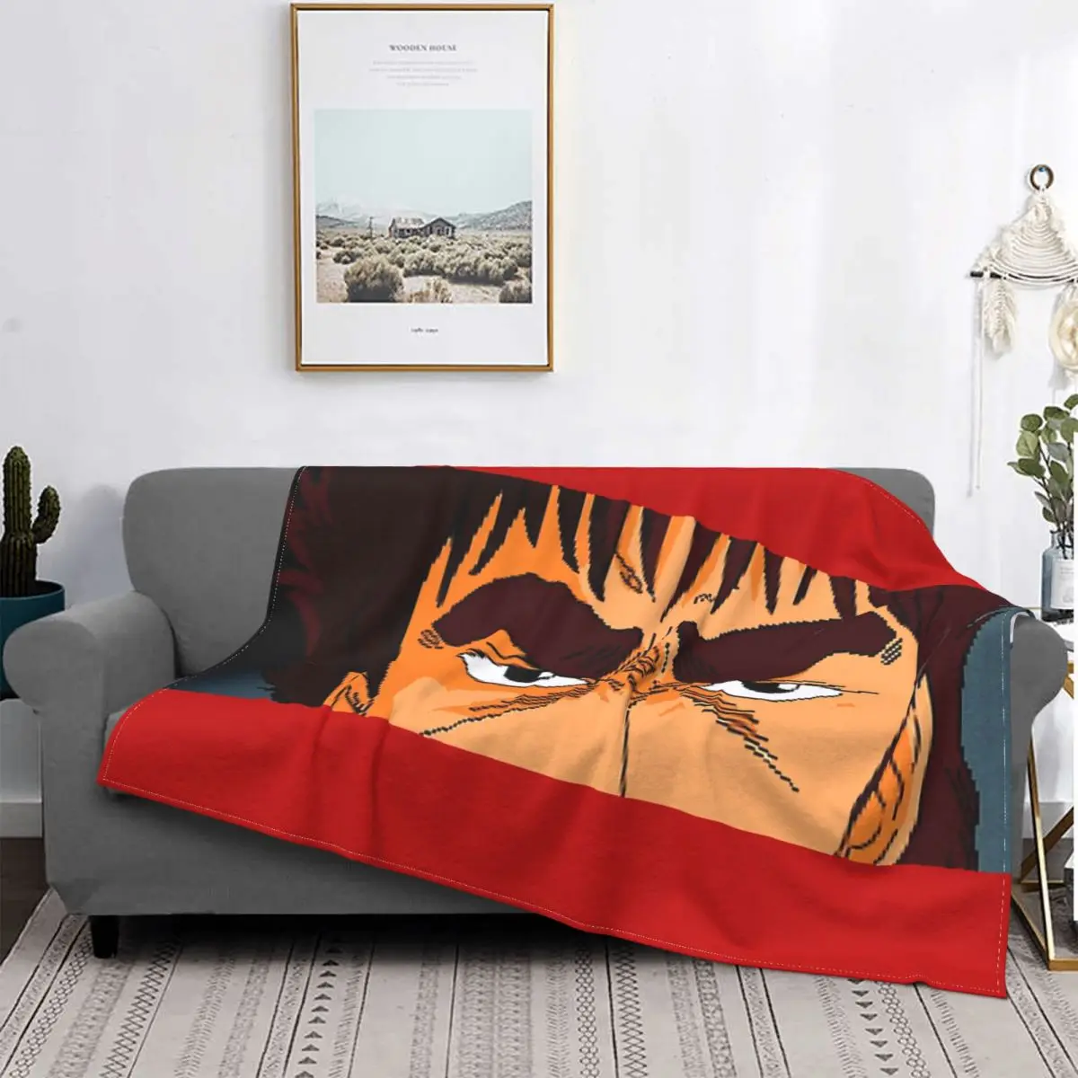 Eyebrows Hokuto No Ken Blanket Plush All Season Cute Ultra-Soft Throw Blankets For home Plush Thin Quilt