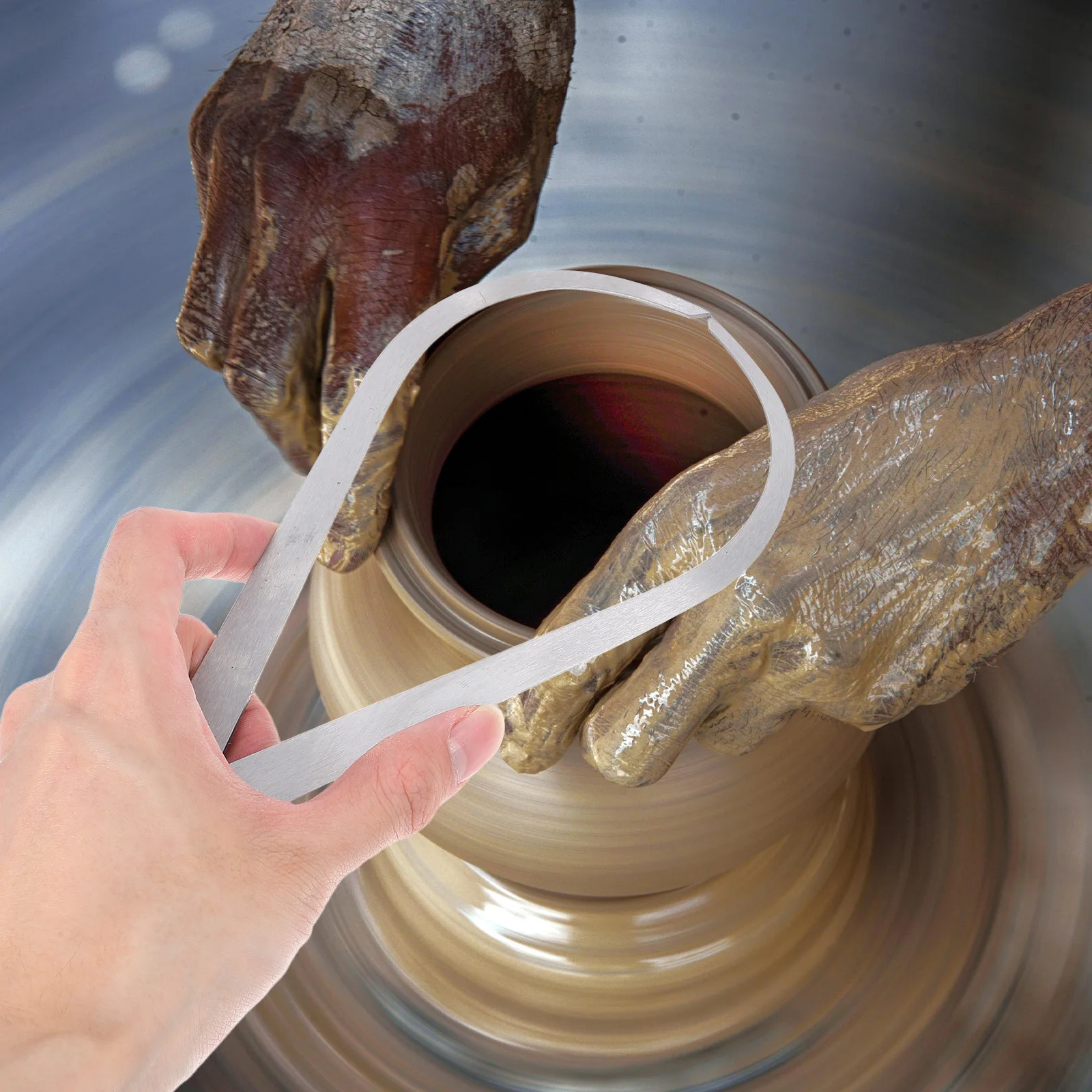 

2Pcs Stainless Steel Measuring Calipers Firm Joint Tools Accurate Measurement Clay Sculpture Pottery Tools