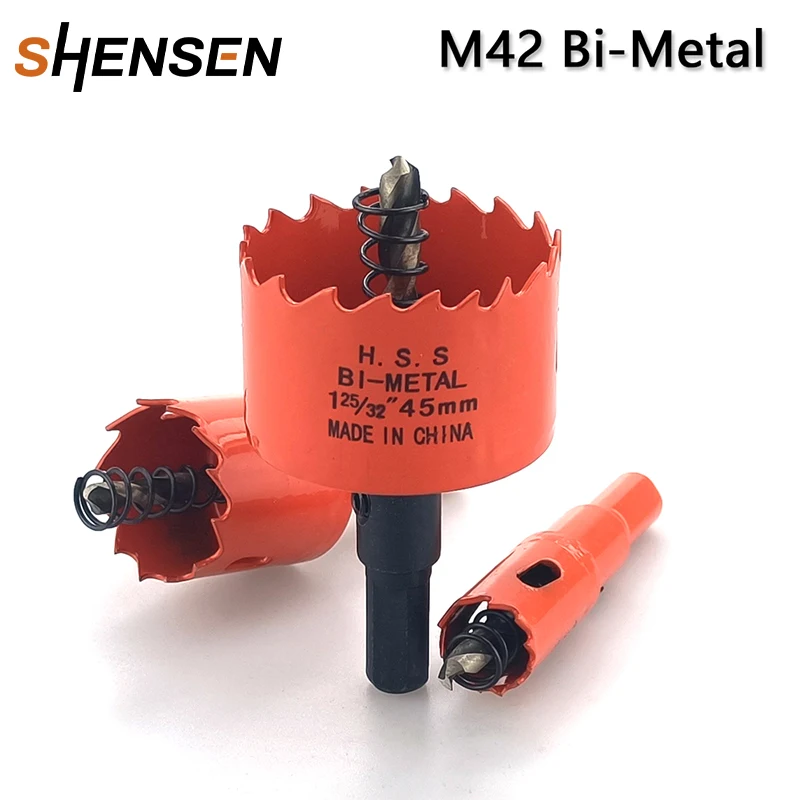 M42 Bi-Metal Hole Saw, 16-140mm Multi-purpose Drill Bit for Metal, Iron, Aluminum, Stainless Steel & Wood
