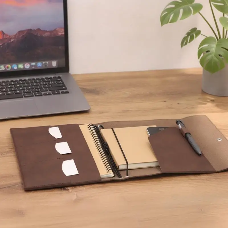 Vintage Leather Journal Cover | Refillable Ring Binder Notebook & Daily Planner | Handmade Travel Diary & Hobby Notes Organizer