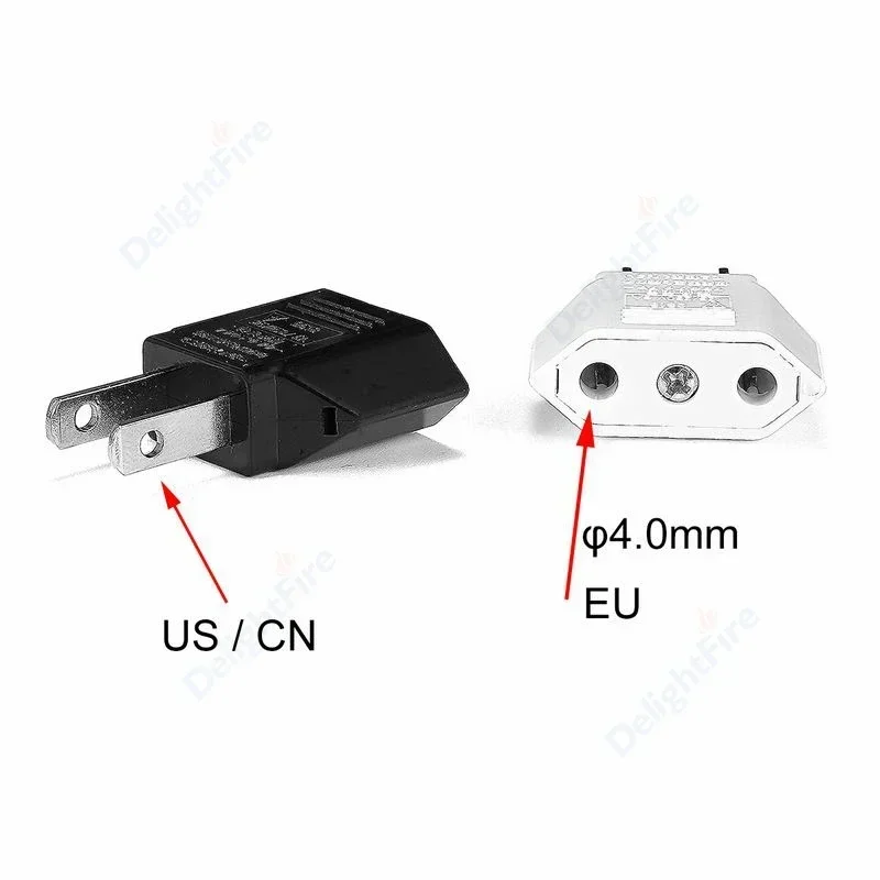 US Plug Adapter EU To US Travel Adapter Euro European To American China Power Adapter 2Pin Plug Type A Converter Socket Adaptor