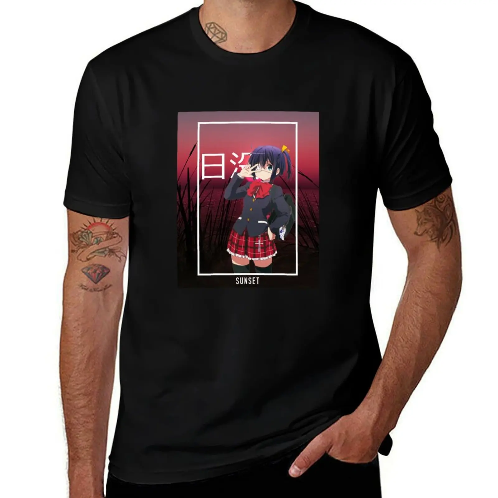 

Rikka Takanashi schoolgirl T-Shirt man t shirts high quality luxury brand cotton t shirt pack T-Shirt
