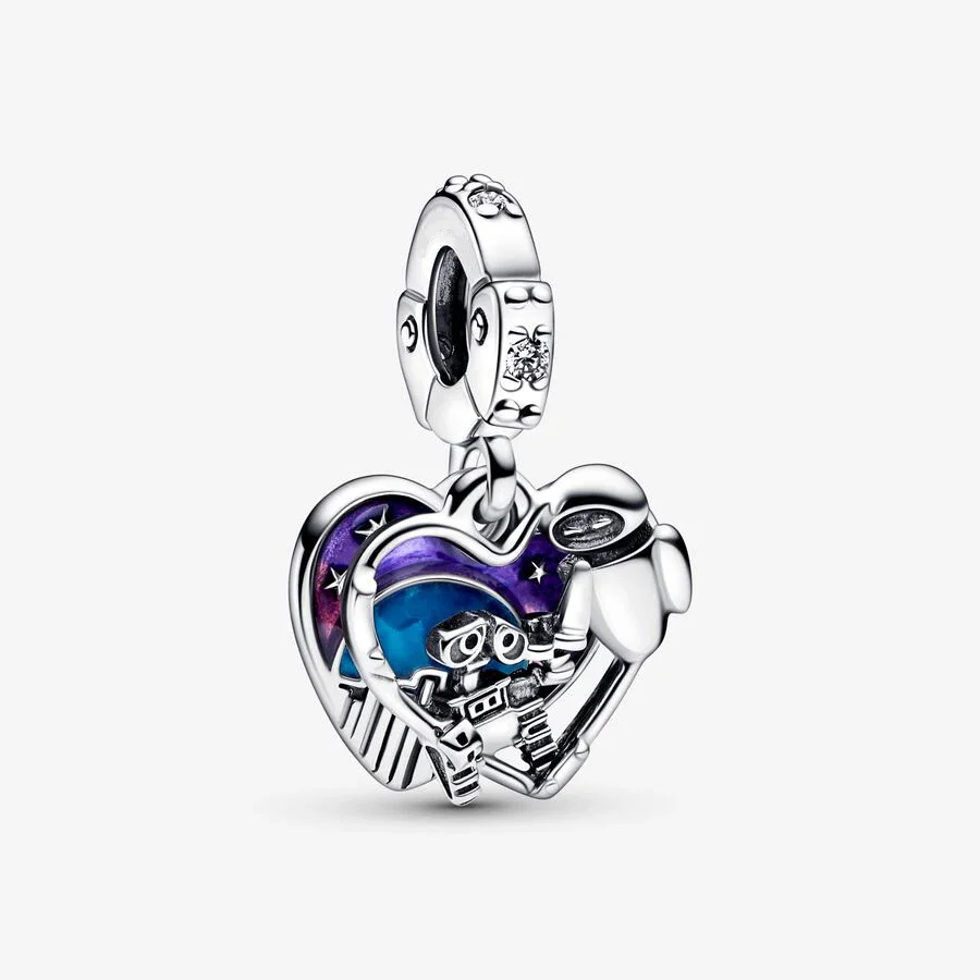 Fit Original Pandora Charms Bracelets Wall-E&Eva Dangle Charm Beads For Women Jewelry Berloque