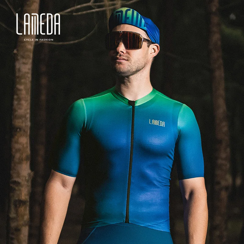 

Lameda New Cycling Jersey For Men Summer Bike Short Sleeve Breathable Comfortable Tight Clothing Jacket MTB Bicycle Apparel