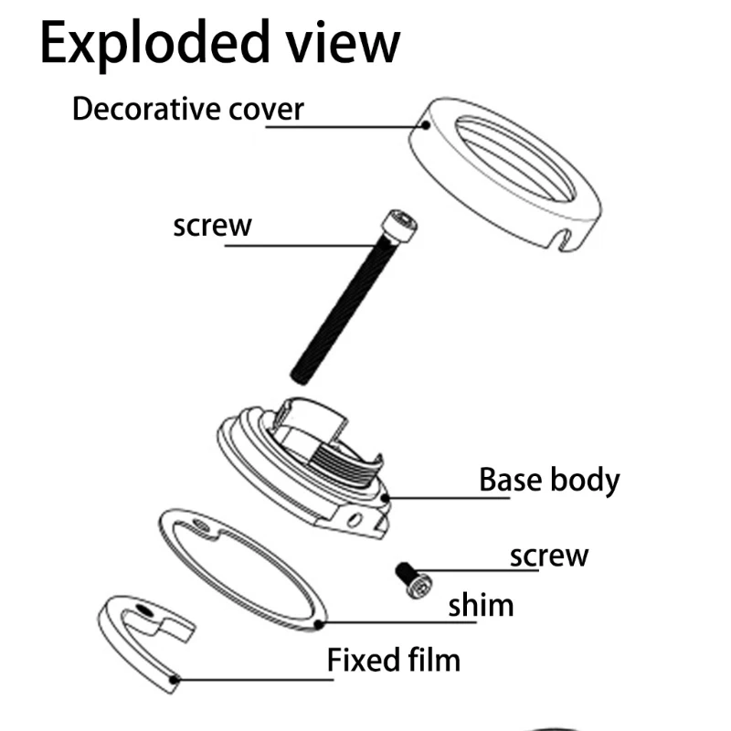 Kitchen Faucet Fixed Foot Screw Nut Wash Basin Thick Countertop-Fixed  Base M68E