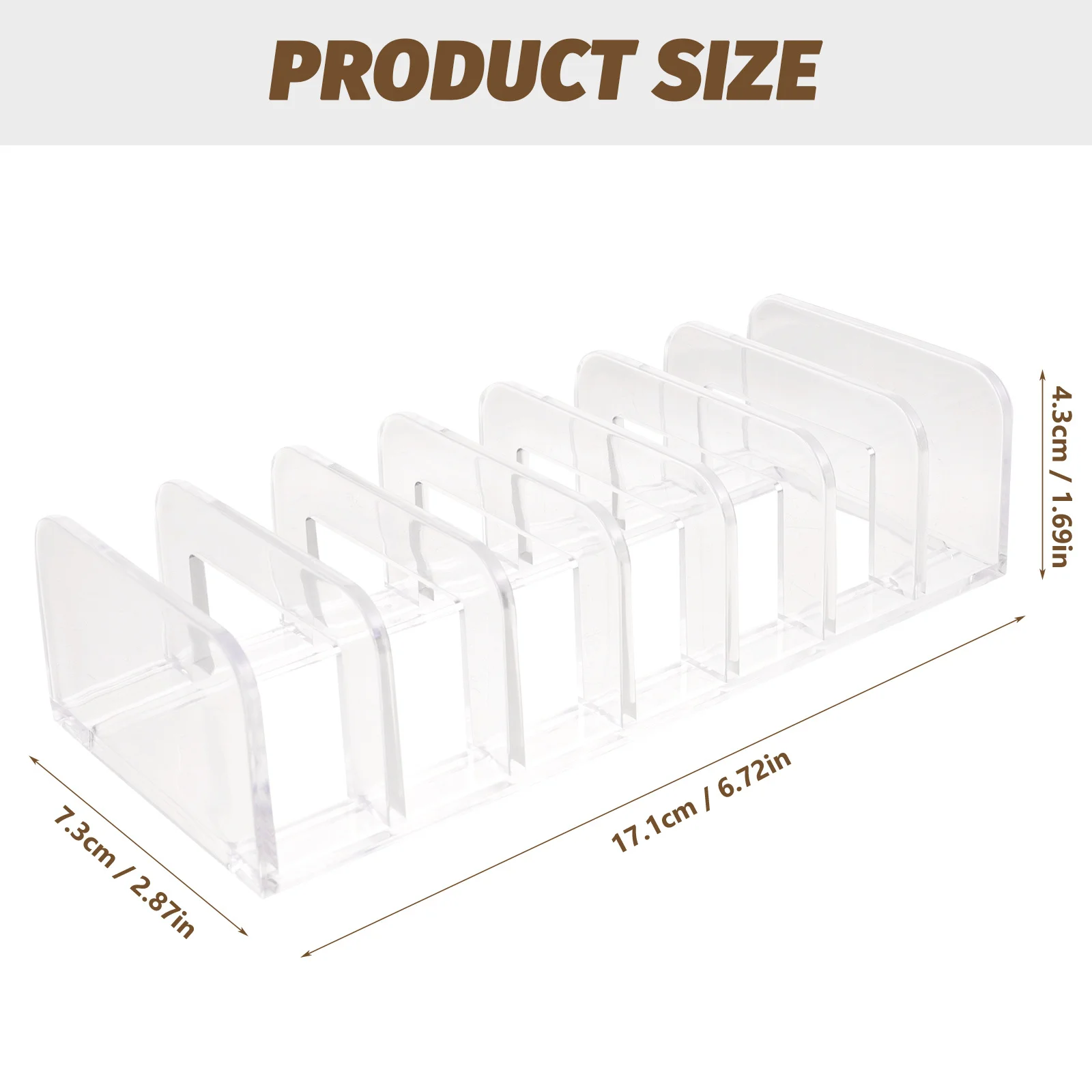 Organizer Trasparente per Palette Ombretti con 7 Scomparti, Scatola Porta Trucchi per Blush, Fondotinta, Lucidalabbra, da Bancone e Scrivania