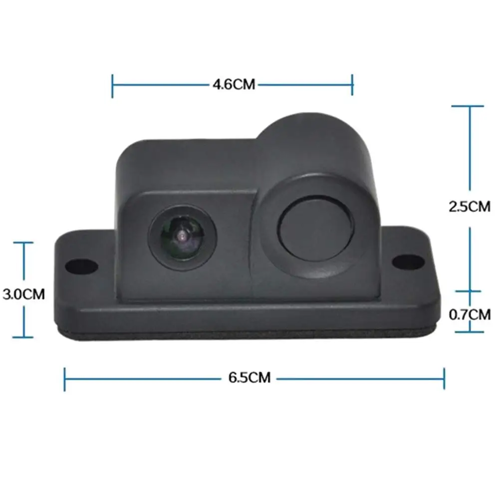 Two in One Car Reversing Camera with Radar CVBS HD Rear View Night Vision Reversing Image Parking Assist Buzzing Alarm