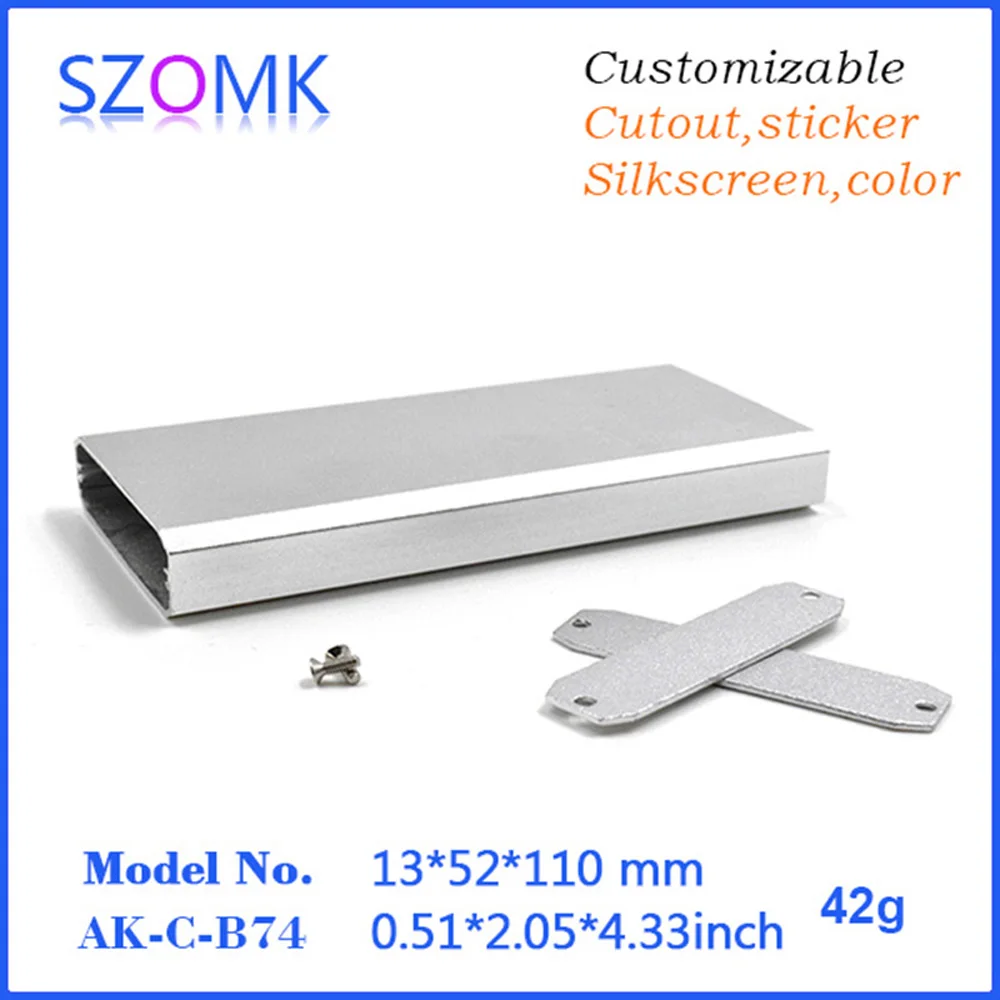 

Aluminum extrusion manufacturer aluminum case electronics (10Pcs) 110*52*13mm electronic projects box electronics, housing box