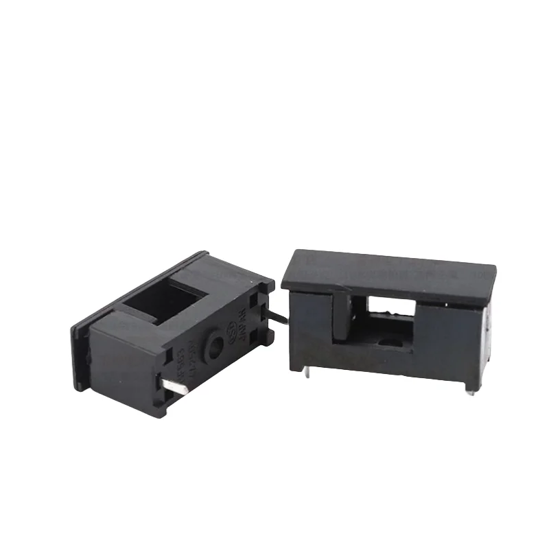 

10PCS 5X20MM Fuse Holder PCB Welded Plate Fuse Holder 5*20 Black Fuse Box MF563 4A 250V With Cover