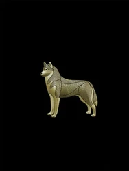 Siberian Husky Legend Vintage Brooches