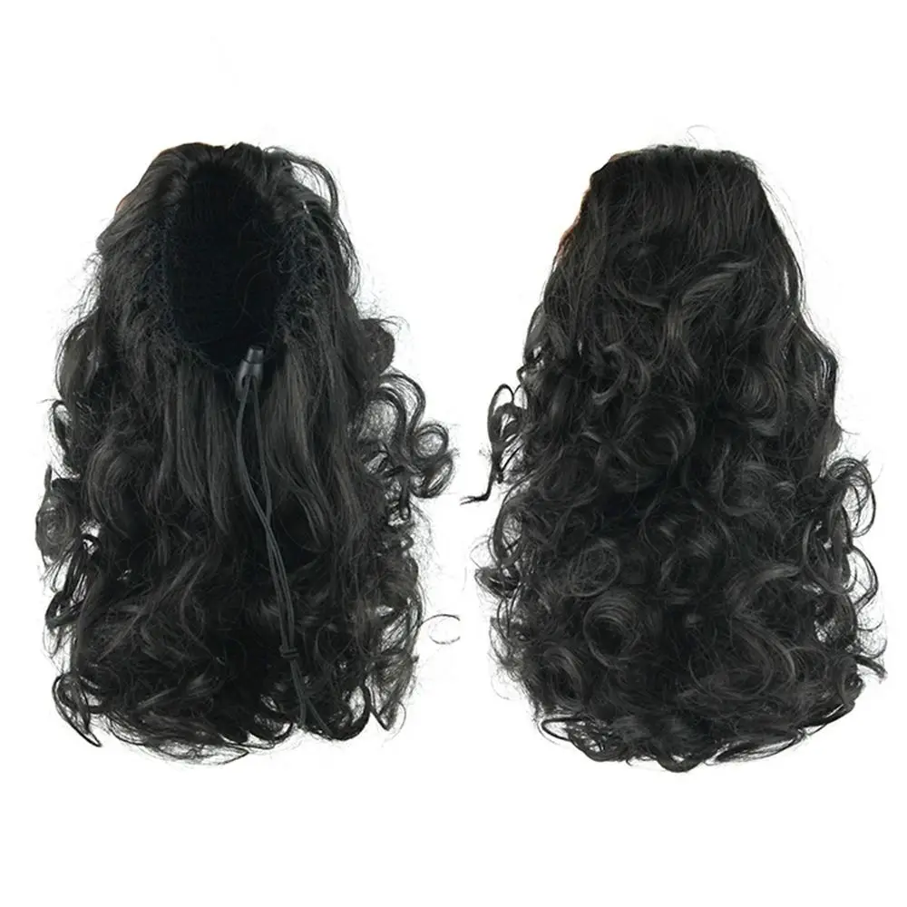 

False Hair Accessories Girls Synthetic Women Pony Tail Hairpiece Drawstring Wavy Ponytail Short Curly Ponytail Hair Extension