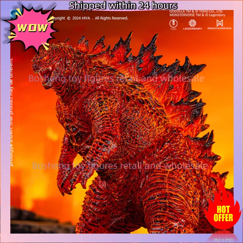 Original HIYA 7 Inch Godzilla King of the Monsters Burning Godzilla Battle Ver In Stock Anime Action Collection Figure Model Toy