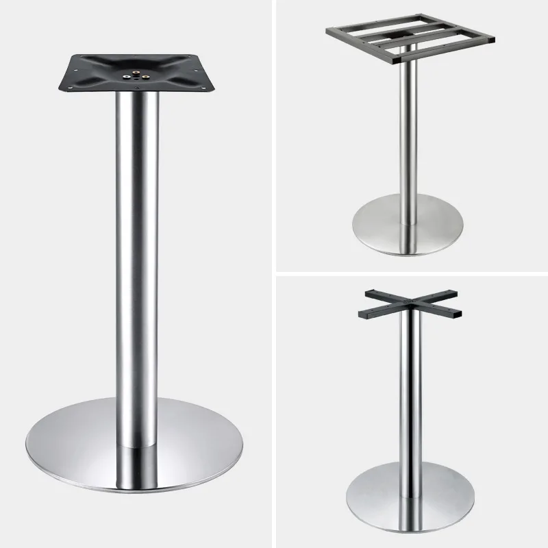 Stainless steel table foot bracket marble wrought iron leg bracket dining bar column fast food foot iron frame