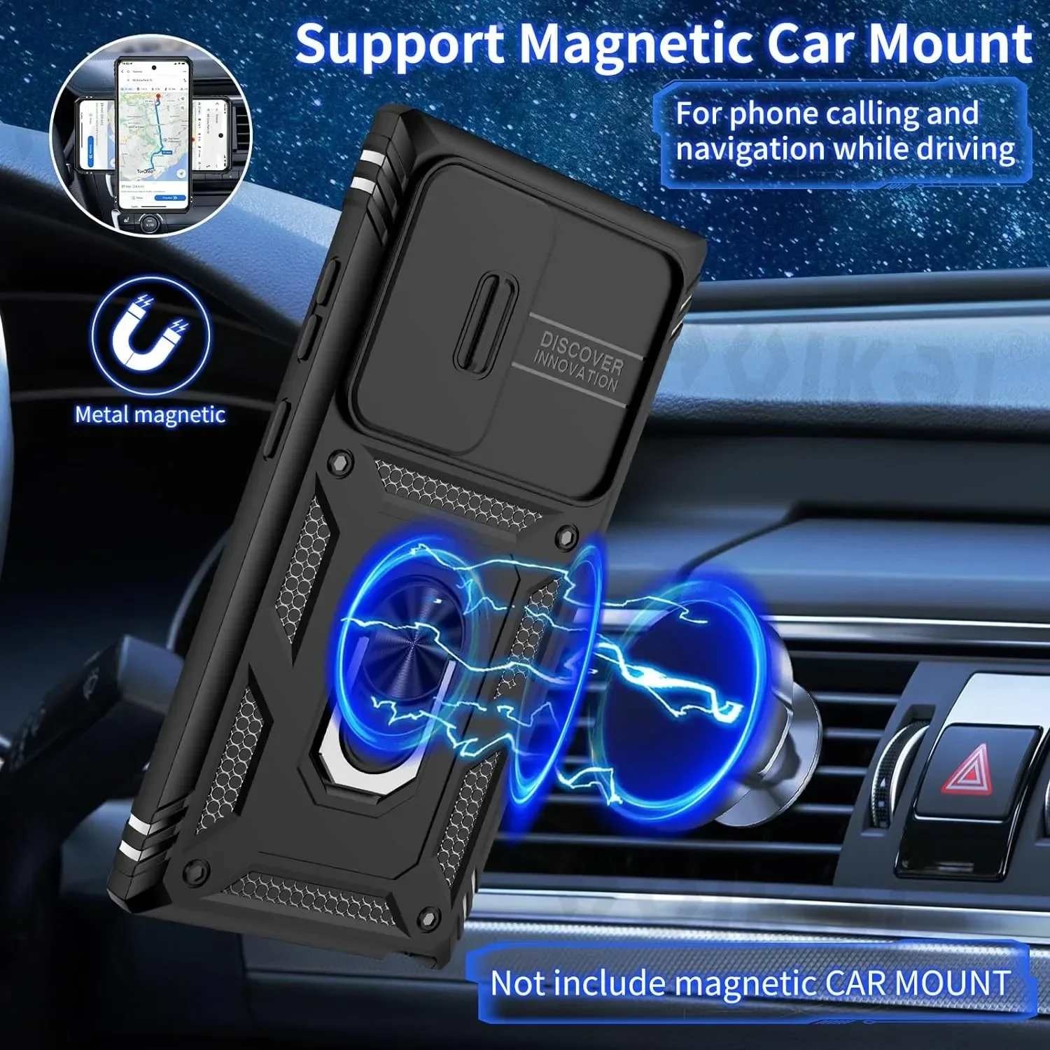 Capa para samsung galaxy s25 ultra s24 ultra s23 s22 s21 s24 fe s23 fe a16 a55 a35 lente deslizante da câmera capa protetora de grau robusto