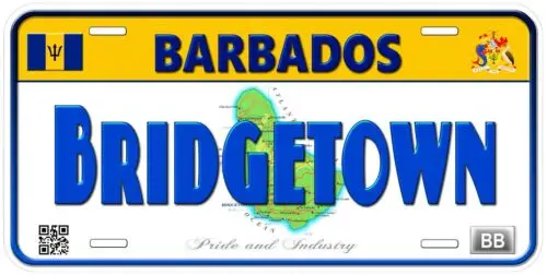 Barbados Bridgetown Novelty Car Tag License Plate Aluminum