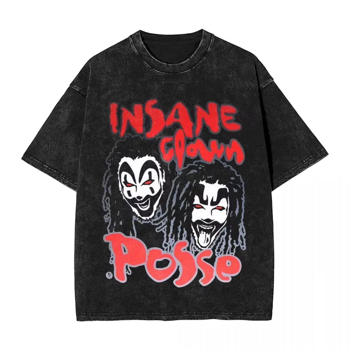 مجنون مهرج بوسي غسلها تي شيرت الشارع الشهير الهيب هوب تي شيرت تقليدي ICP العنيفة J أشعث 2 Dope تيز الرجال النساء القطن الشارع