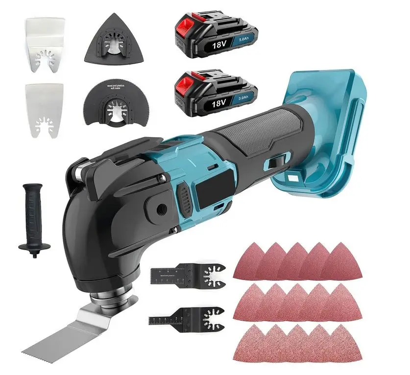 Cordless Oscillating Multi Tools Compatible with Makita 18V Battery,8500-20500 OPM,6 Variable Speeds & 4° Oscillating Angle