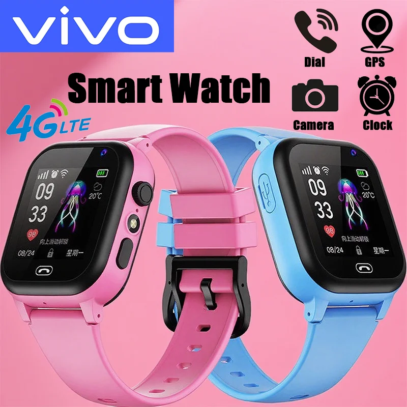 VIVO 4G 키즈 스마트워치 미니 키즈폰 (통화, SOS, 카메라 기능 포함) 3 in 1 만화 시계 여아 남아 생일 크리스마스 선물 2026년 신제품