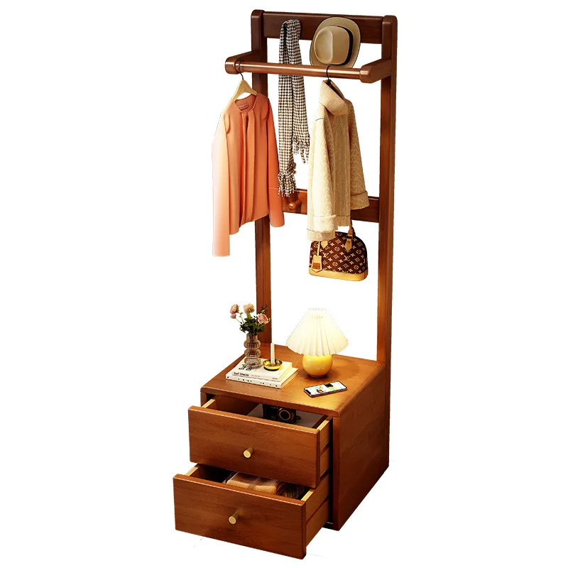 

Solid wood, corner, coat rack, space saving, bedroom, floor, hanging clothes, simple
