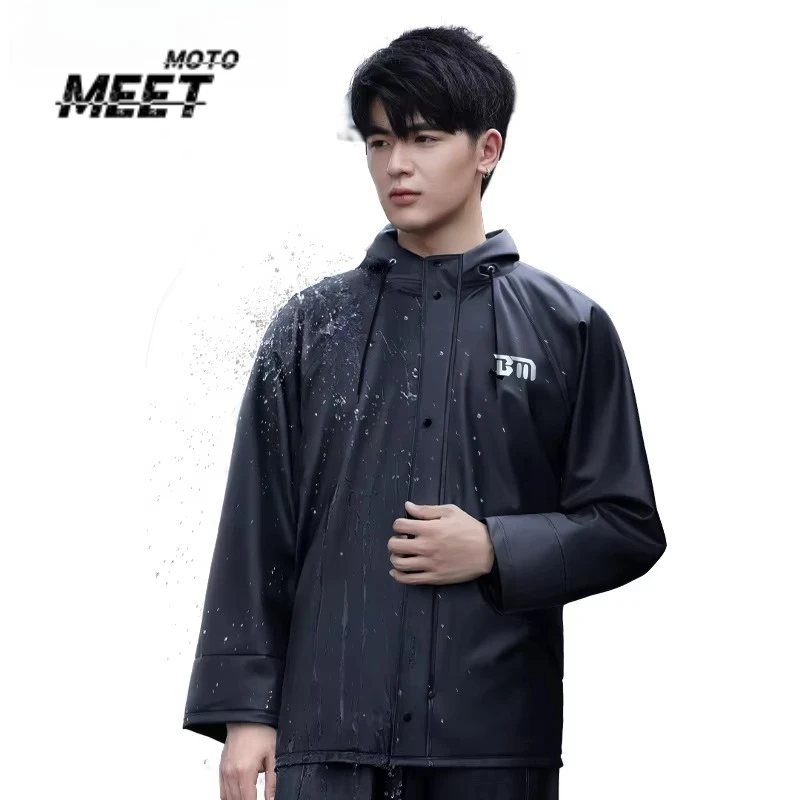 Two-Piece Cycling Raincoat Set for Vehicle Riders Fishing Outdoor Work Heavy Rainproof Riding Rainwear Suit