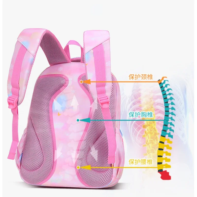 Mochila escolar de gran capacidad resistente al desgaste para estudiantes de primaria, mochila ligera impermeable para niños, bolso de hombro con gradiente de cielo estrellado