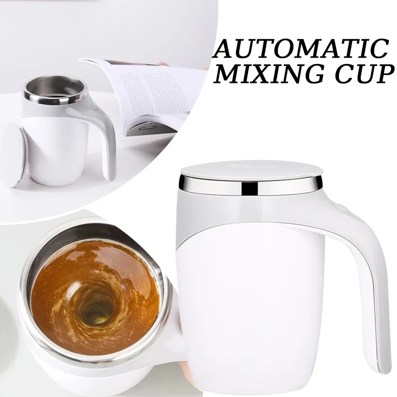 Auto Stirring Cup Portable Automatic Stirring Magnetic Mug Stainless Steel Milkshake Rotating Cup Home Drinking Tools VIE LENTE