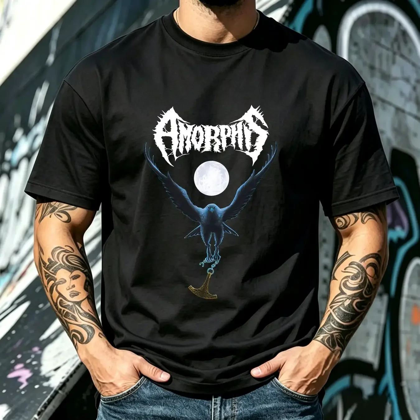 washed T Shirt AMORPHIS Black Winter Day NEW Relapse Records TS4067 long or short sleeves vintage Washed Versatile Unisex