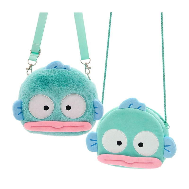 Sanrio Hangyodon Crossbody Bag Children Toys Rabbit Plush Coin Purses Fashion Boutique Ornament Soft Stuffed Doll Birthday Gifts